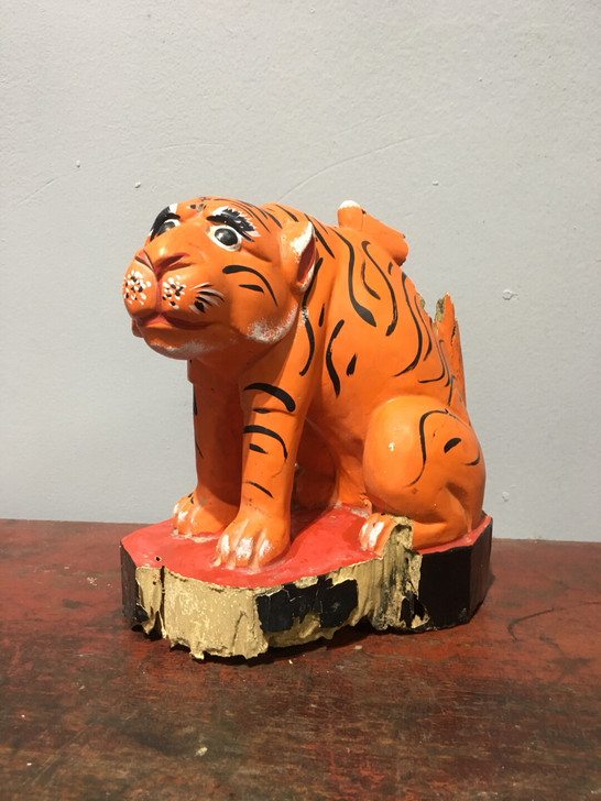 木雕神像樟木雕刻虎爷公