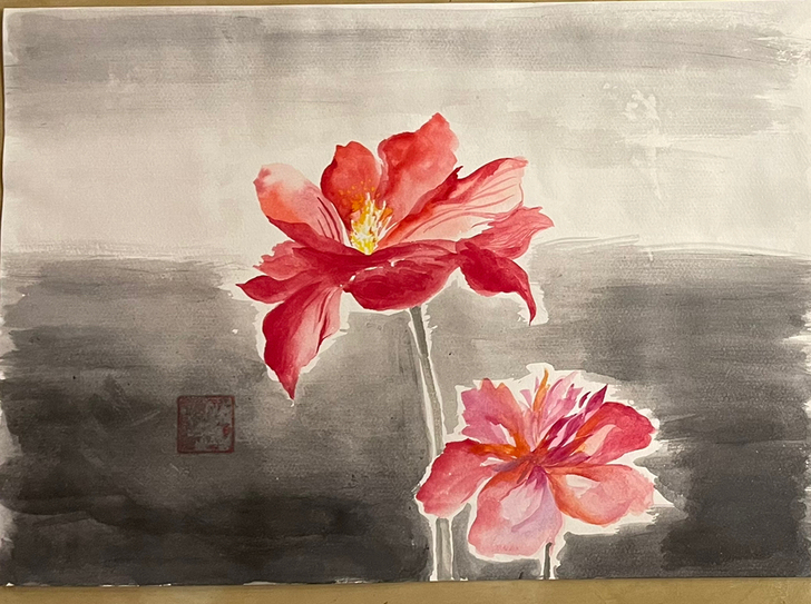 水彩,素描,国画,油画,水粉等作品,可定制