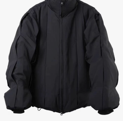 PAF 3.1风格 褶皱解构剪裁厚羽绒服 ...