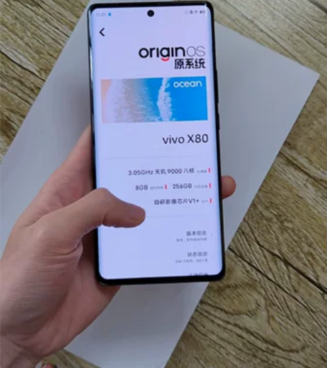 出个vivo X80，8+256版本，屏幕...