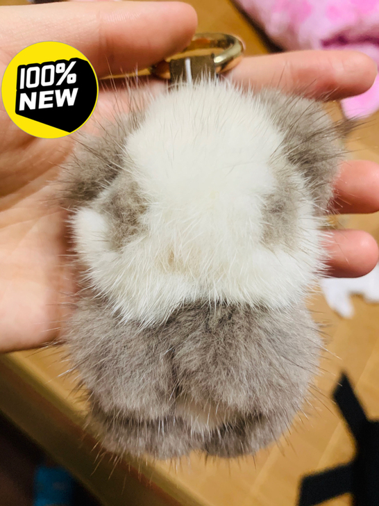 水貂小熊猫挂件，灰色熊猫款，手感好到爆，喜...