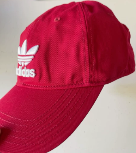 酒红色adidas阿迪达斯棒球帽鸭舌帽行四...