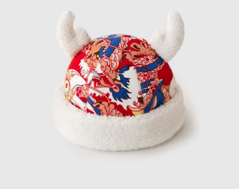 长命富贵宝宝抓周帽子秋冬可爱超萌新生婴儿冬...