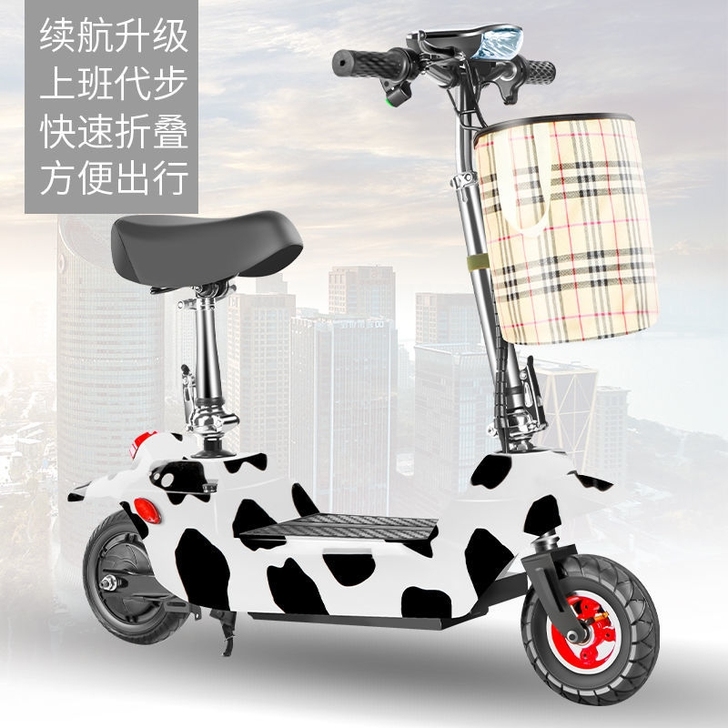 思帝诺小海豚电瓶车迷你小型电动车代步折叠便...