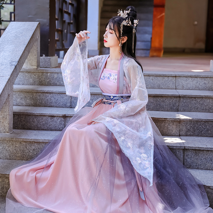 花神赋汉服女中国风广袖齐胸齐腰襦裙仙气飘逸...