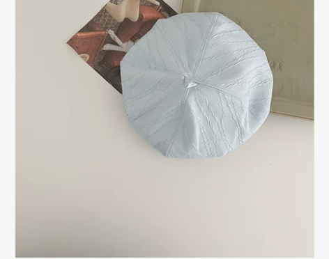 贝雷帽女冬季薄款日系复古黑色韩版百搭显脸小...