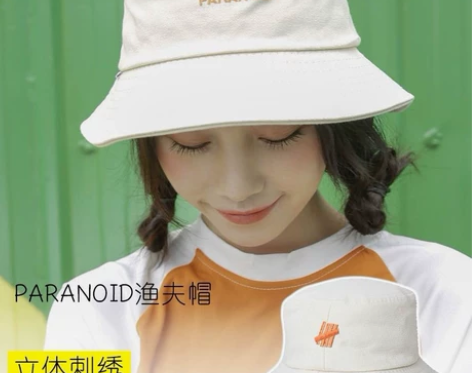 夏季渔夫帽女日系短发学生韩版百搭遮阳帽ch...