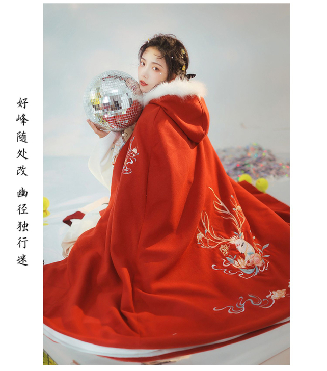 耀春林间鹿正品原创明制过年汉服女斗篷