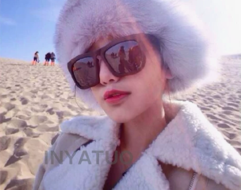 帽子女冬季加厚雷锋帽可爱狐狸毛帽子韩版东北...