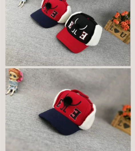 冬款儿童鸭舌帽雷锋帽防风帽2-8岁 感兴趣...