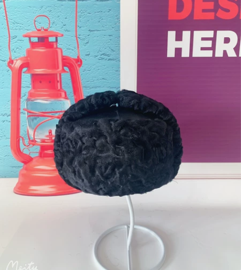 进口卡拉库羔羊皮雷锋帽冬季保暖防风护耳骑行...