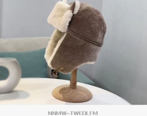 亲子款冬季可爱猫耳朵雪尼尔雷锋帽女骑车保暖...