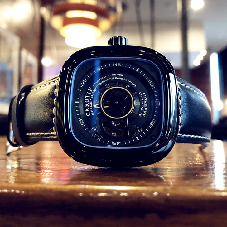 2021新款男士手表男表学生全自动镂空机械...