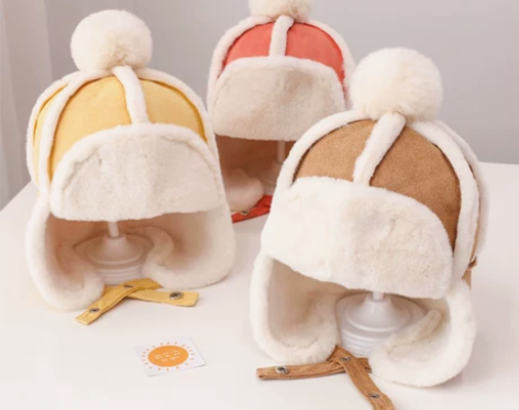 宝宝帽子秋冬季款保暖加厚女童可爱超萌男童毛...