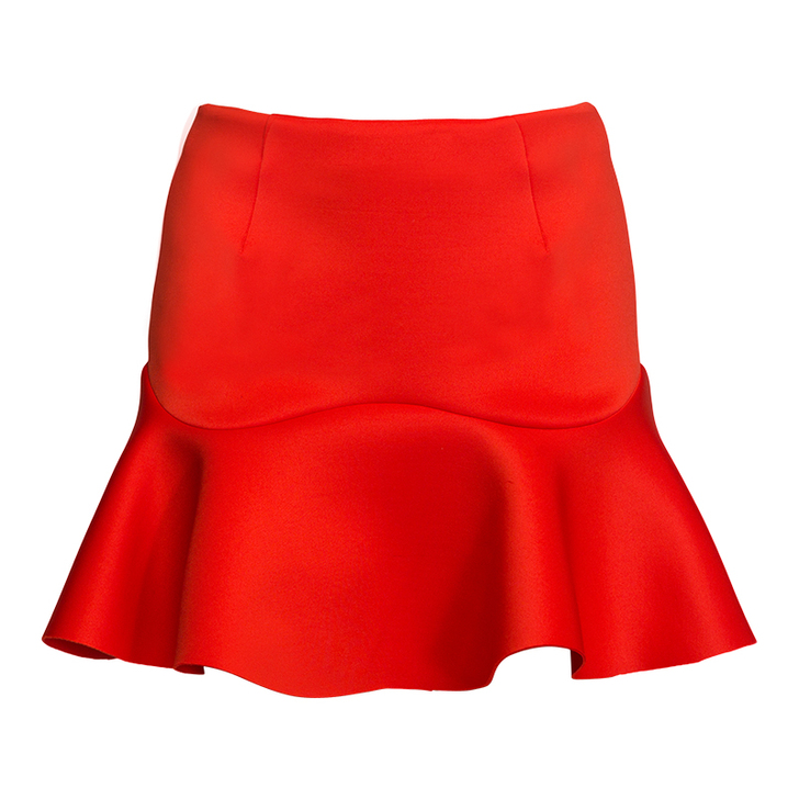 LUIMINE 秋冬季太空棉包臀荷叶裙