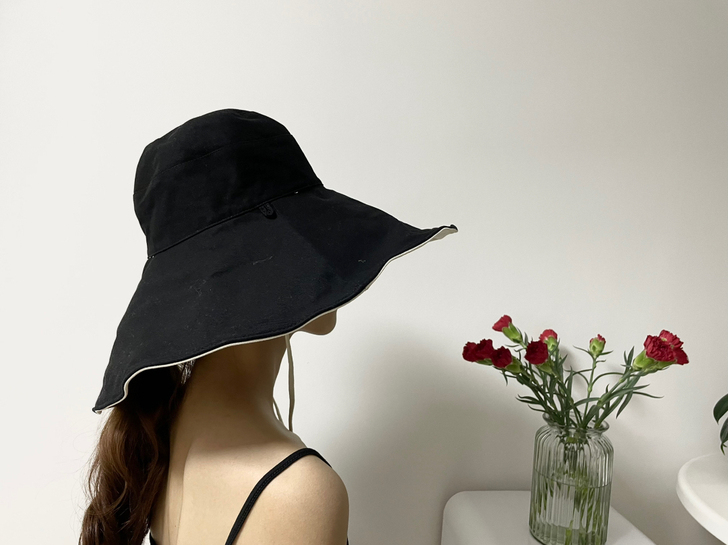 【可小刀 防晒帽子女夏双面渔夫帽遮阳防紫外...