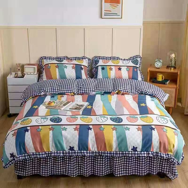 【全新特价】韩版公主风床裙四件套80支长绒...