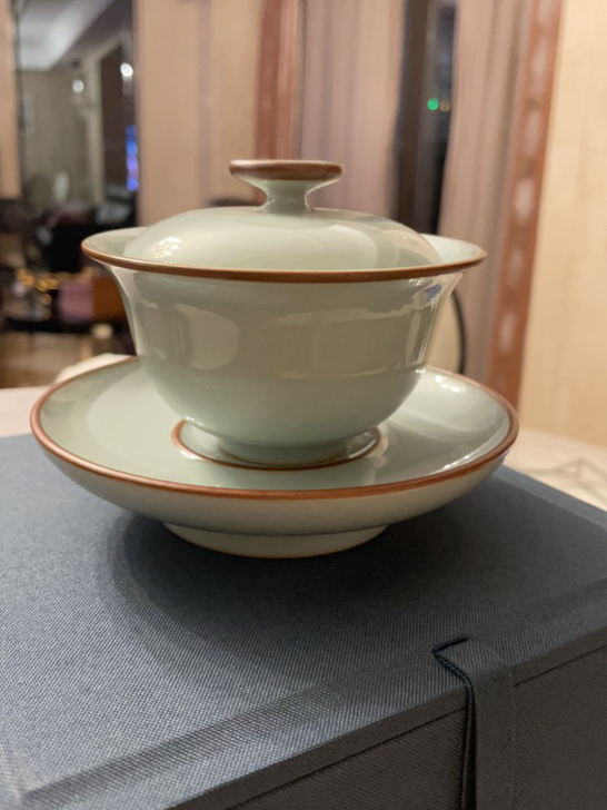 徐名星 龙泉青瓷 三才盖碗 汤忠仁徒弟 全新