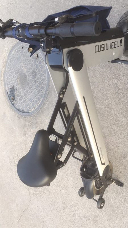 卡西威尔折叠电动车，金属银，仅限同城交易