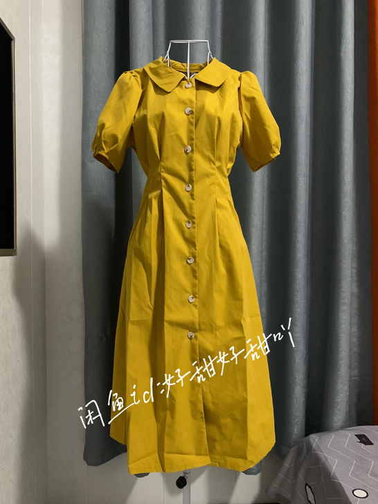 法式赫本风翻领收腰显瘦连衣裙