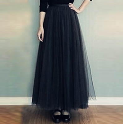 甜美梦幻A字裙蓬蓬裙网纱裙半身裙长裙仙