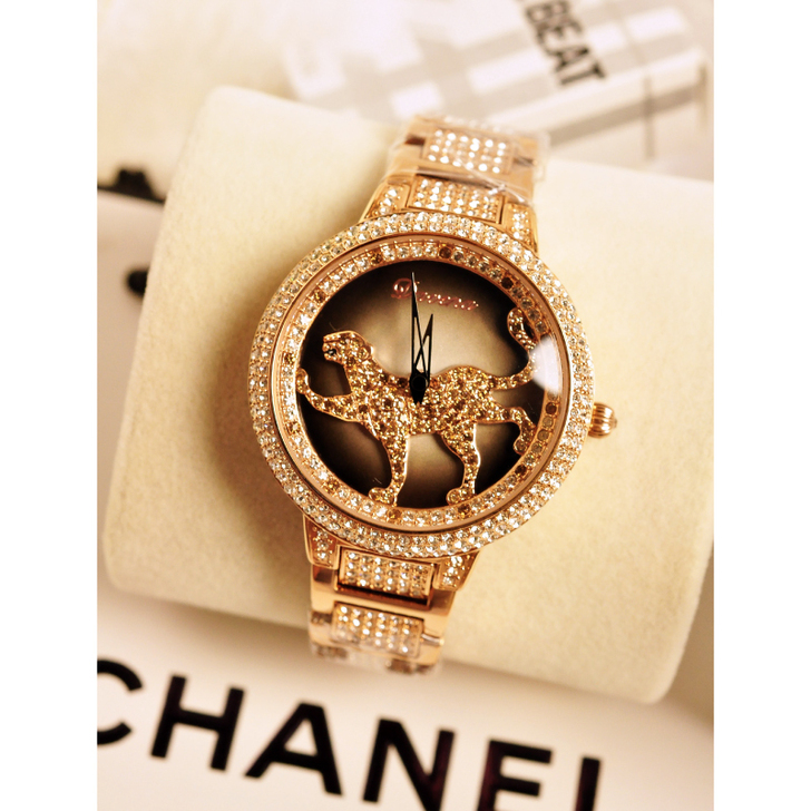 正品蒂玮娜davena帅气大表盘转运豹子高...