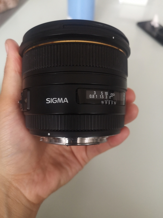 佳能口适马50-1.4单反镜头，自动对焦不...