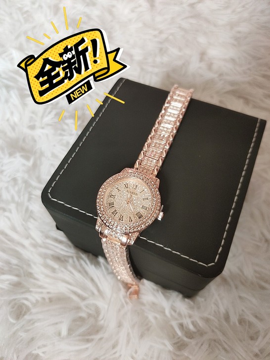 全新手表女士手表防水简约学生满钻星空手表女