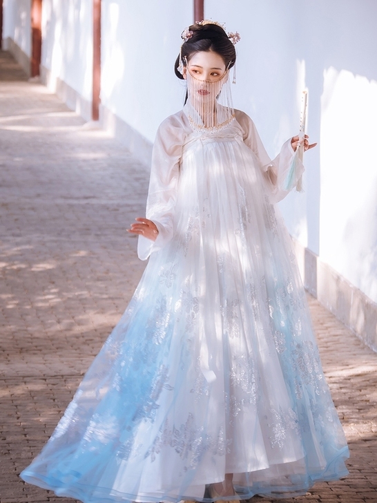 烟雨台汉服女中国风仙气飘逸学生古风齐胸襦裙...