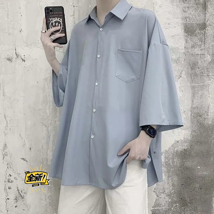 外搭五分冰丝短袖