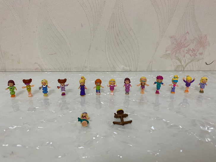 polly pocket小人配件美人鱼大书...