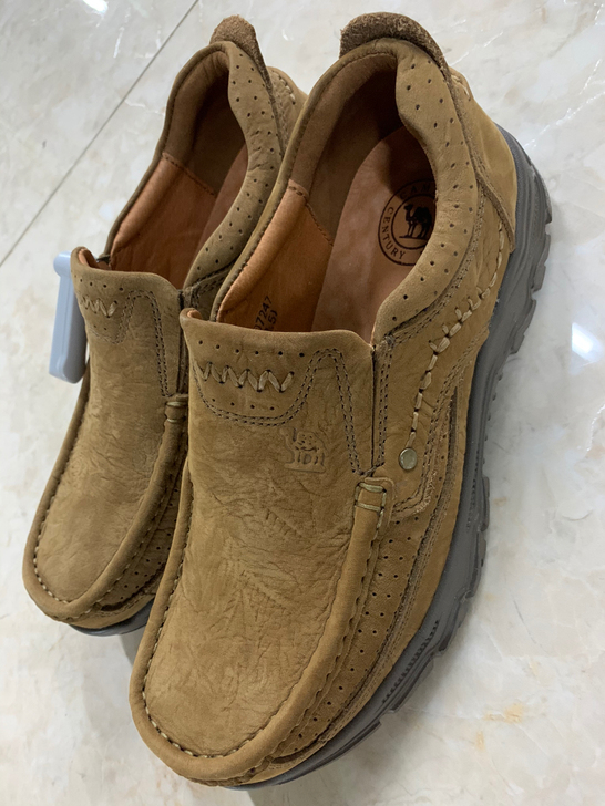 全新 多款骆驼男鞋夏季男士牛皮软面乐福鞋休...