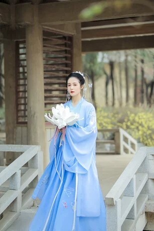 五五年原创汉服（书生）交领汉服女春夏秋一片...