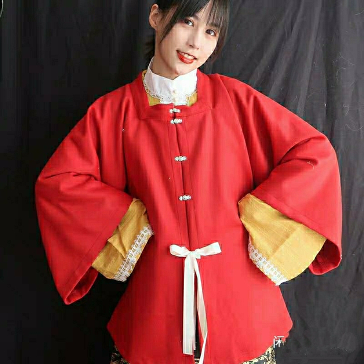 逍遥游传统服饰 方领半袖  秋 汉服