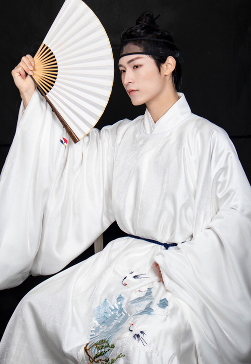 囿春汀 引鹤  明制圆领袍 明圆领  原创...