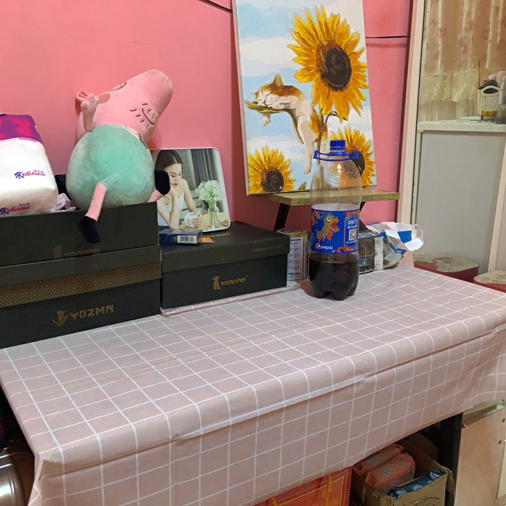 桌布少女心防水防油免洗茶几方形餐桌垫塑料简...