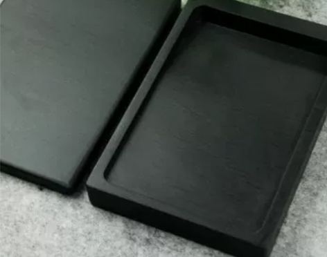 精品砚台歙砚长方素池素砚台带盖砚台精品歙砚...
