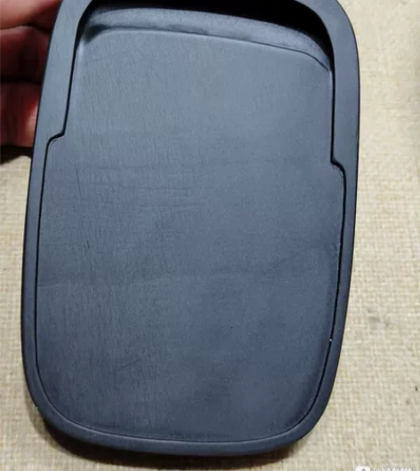 歙砚，经典门字砚 眉子坑，罗纹。11.7*...