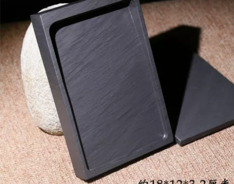 精品砚台歙砚长方素池素砚台带盖砚台精品歙砚...