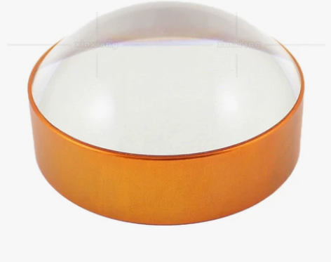 金属外框K9光学玻璃镜摆设镇纸石4倍放大镜...