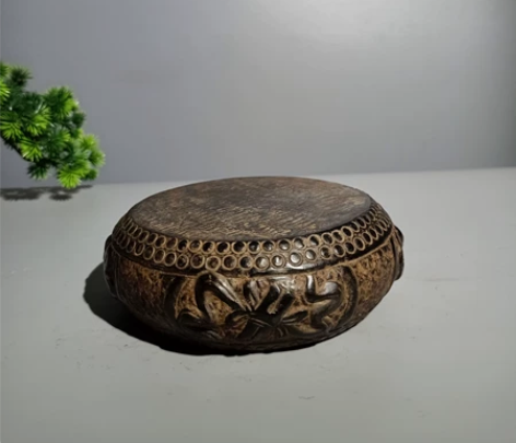 山西青石琴棋书画石鼓 【尺寸】:高4.5c...