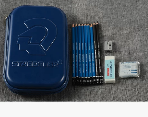 旗舰店 德国施德楼100蓝杆黑杆铅笔素描铅...