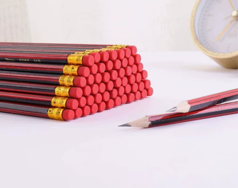 铅笔批发绘画素描笔儿童奖品学习文具带橡皮六...