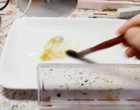 粉丝福利价！全新水彩颜料陶瓷调色盘美甲包邮...