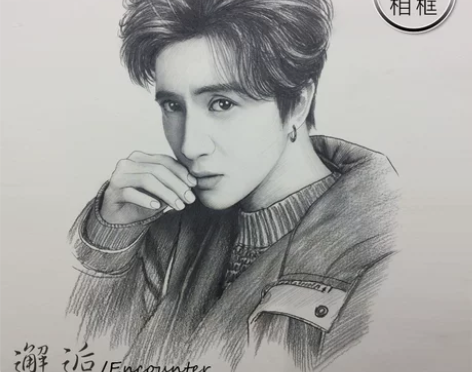 素描画像定制手绘彩铅画代画人物画真人照片