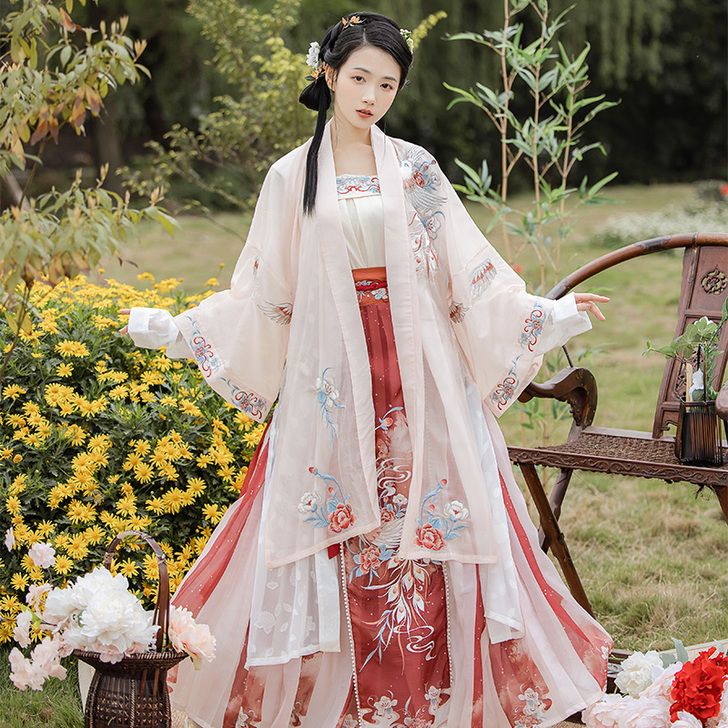 耀春迟园春汉服女原创正品中国风古装宋制刺绣...