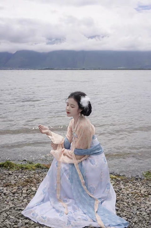 茗常汉服【对鹿】唐制复原齐胸衫裙破裙一片式...