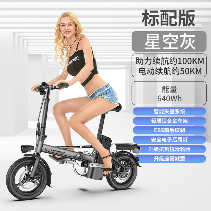 正步 代驾折叠电动车自行车 成人男女式小型...