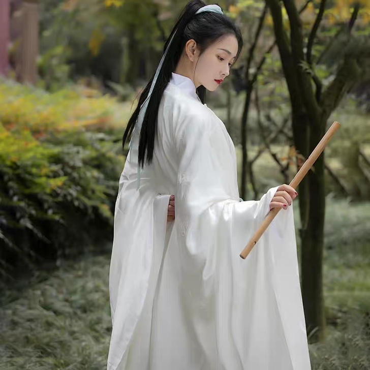 柒邑祥云鹤原创汉服女中国风明制圆领袍大袖传...