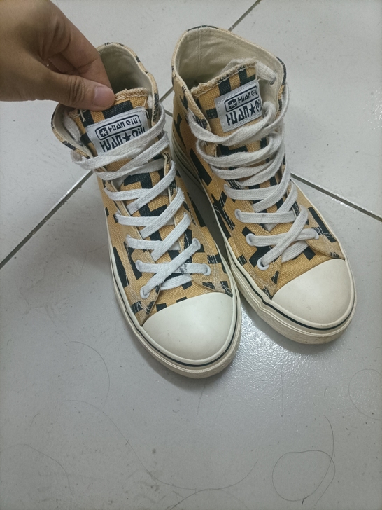 国货潮牌环球秋季新款百搭高帮帆布鞋子女